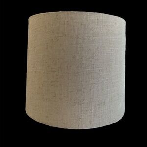 Hardback Drum Lamp Shade 8 x 7 ½" Off White Beige Linen Replacement Spider